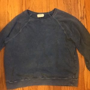 Blue crewneck sweatshirt